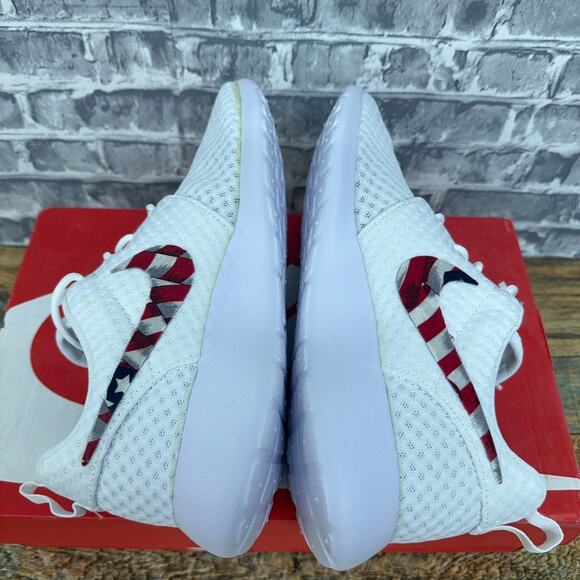 Nike Roshe One BR White American Flag Custom 724850-100 Mens Size 7.5 New - Picture 6 of 9